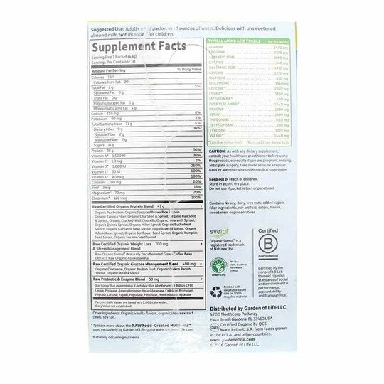 Raw Organic Fit High Protein for Weight Loss, GOL